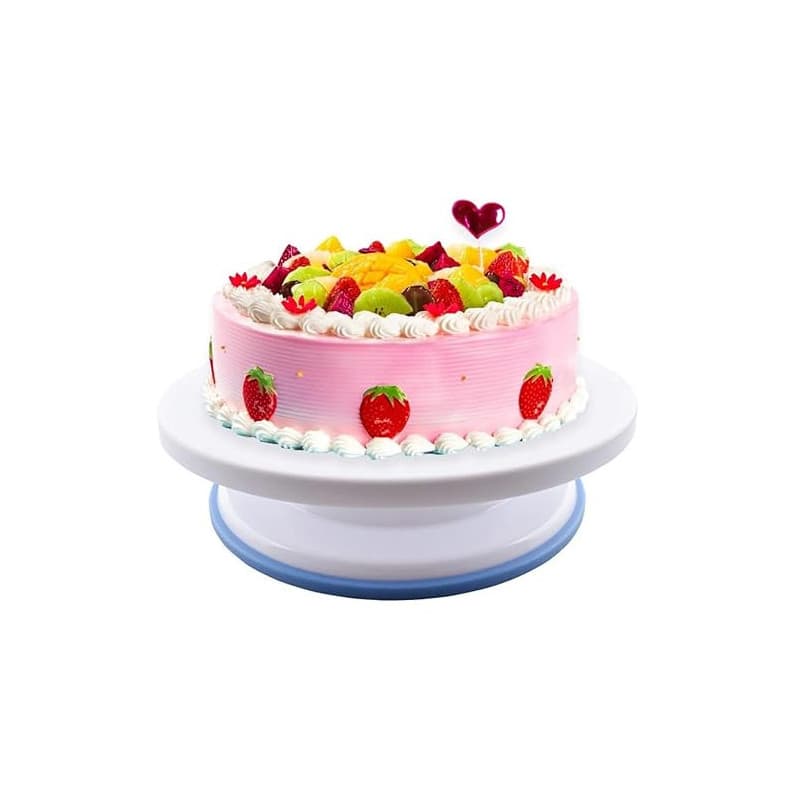 KOMUNJ Plateau tournant à gâteau rotatif à 360 °, Présentoir pour décorer et décorer des gâteaux