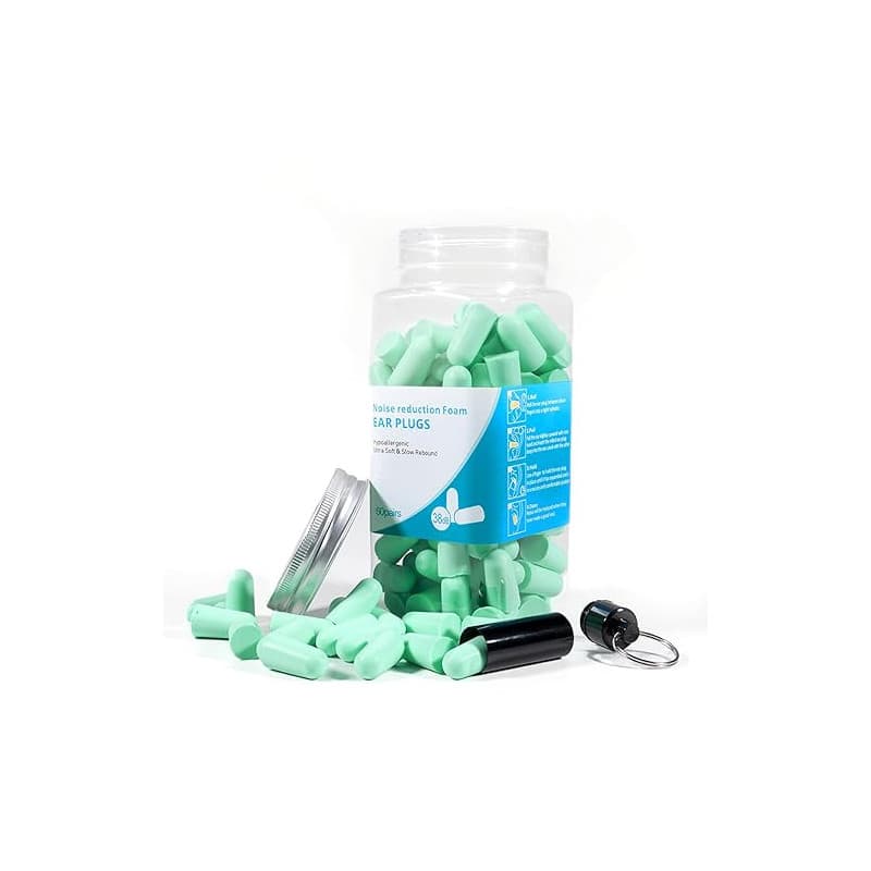 Bouchons Doreilles Anti Bruit 60 Paires,Bouchon Oreilles Bruit Soft Verte,Bouchons d’Oreilles pour la protection contre le Bruit