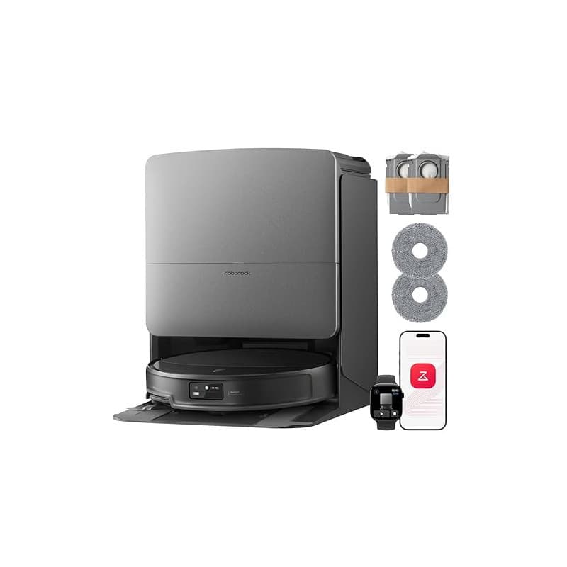 roborock Saros 20 Set Robot Aspirateur Laveur 36000Pa, Châssis AdaptiLift 3.0, Système Autonome StarSight 2.0, Double Anti-enche