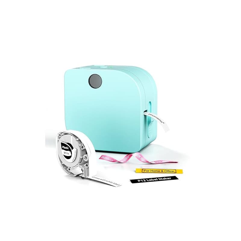 Phomemo P12 Étiqueteuse, Imprimante Ruban Satin, Bluetooth Etiqueteuse Autocollantes pour la Maison, l'école, Le Bureau, Label M