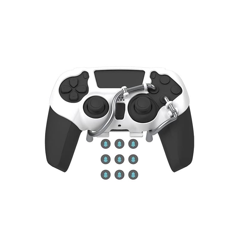 EXknight Leverback V2 PS5 Palettes, Adaptateur de Boutons Arrière pour Manette PS5 | Ajustement avec des Poignées de Pouce (Blan