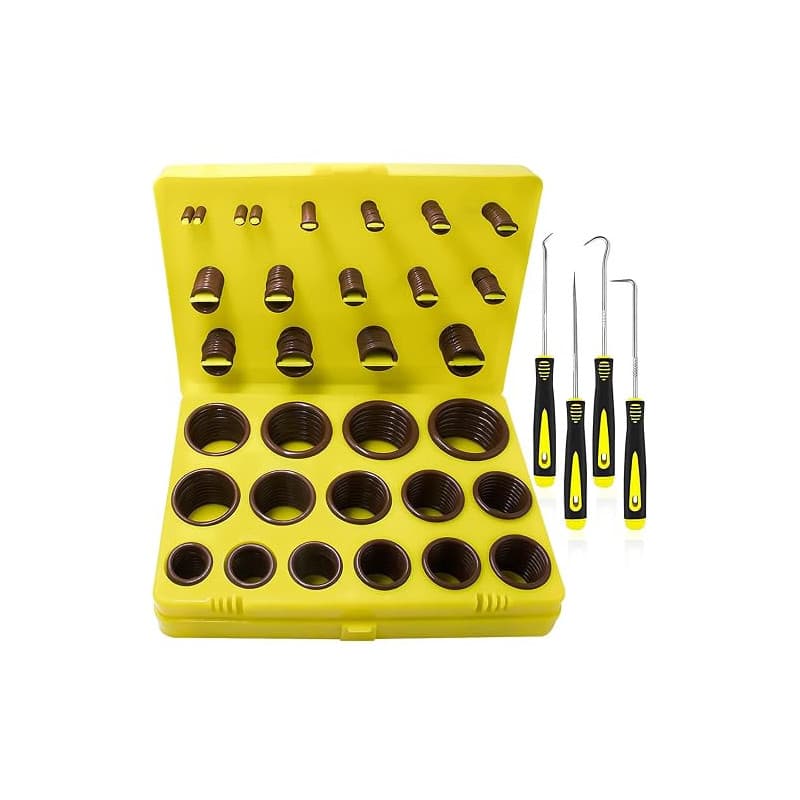 KEZE Metric FKM O Ring Kit de 386 pièces - 30 tailles - Fluorocarbone - Pour moteurs automobiles, cylindres, hydrauliques, sanit