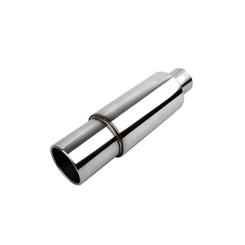 Krtopo 2,5 Pouces/63MM d'admission d'échappement en Acier Inoxydable Turbo d'échappement de Voiture Boîte Arrière Tube d'échappe