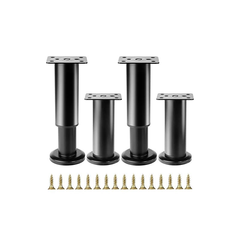 4 Pcs Pied de Meuble Reglable 12-18 cm, Pied Meuble Reglable, Pieds de Table de Nivellement pour Meubles, Pieds de Meubles Régla