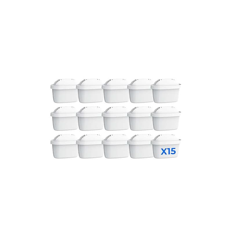 Waterdrop Lot de 15 cartouches filtrantes à eau de rechange pour Maxtra+® Plus, Pro tout-en-1, compatibles avec carafe Brita® Ma