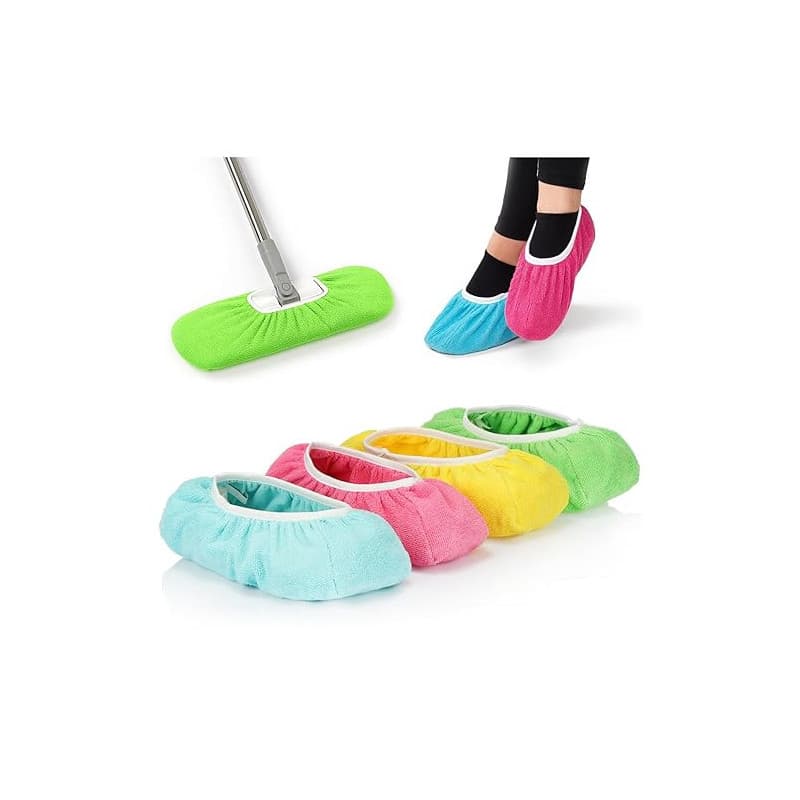 com-four® 4X Housses de vadrouille en 4 Couleurs - Housses de Rechange absorbantes en Microfibre pour Le Nettoyage des sols humi