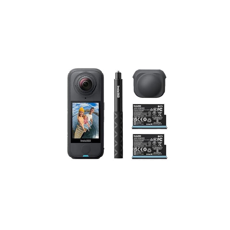 Insta360 X4 Air Pack démarrage Noir Graphite - Caméra 360 8K, Appareil Photo vidéo étanche léger 165g, Perche à Selfie Invisible