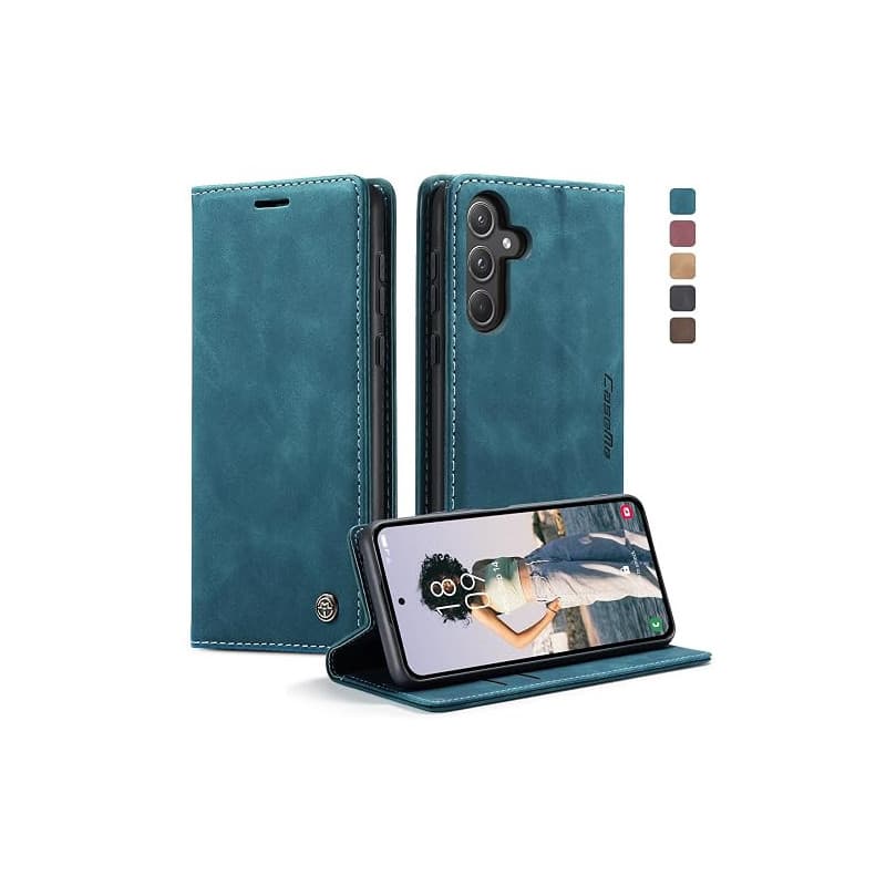 owlhold Coque Samsung Galaxy A55 5G, Housse Antichoc en Cuir PU Premium Fentes Cartes Etui Pochette de Portefeuille avec Fonctio