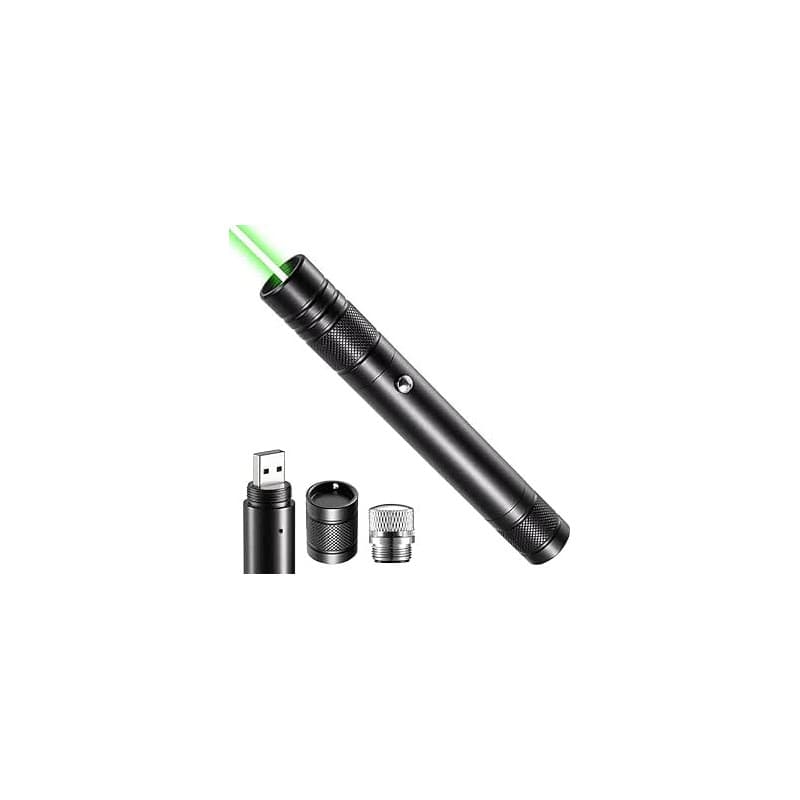 LANMAOMAN Lampe torche Mini rechargeable longue distance pour écrans TV/LED/LCD tactiques bureau/camping/astronomie/construction