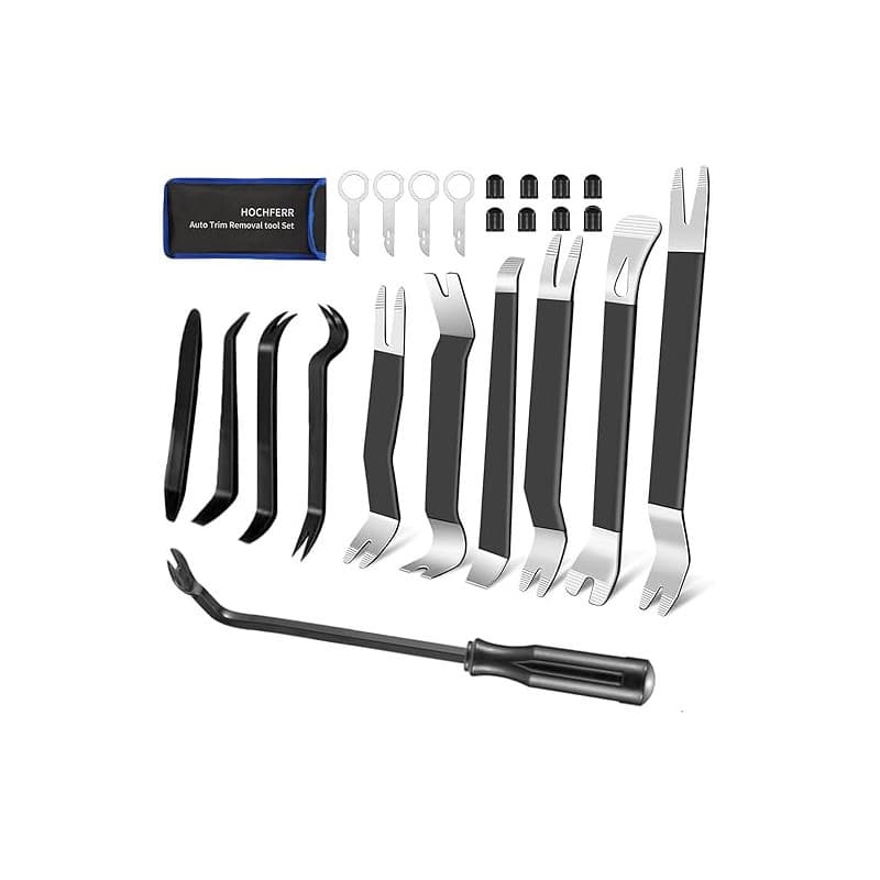 Hochferr Métal 24 Pièces Outils pour Garnitures Outils Démontage Outillage Carrosserie pour Panneau Accessoires Porte Autoradio