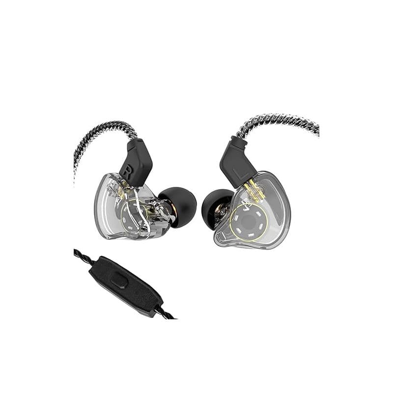 Yinyoo CCZ Melody Écouteurs Intra-Auriculaires Ecouteurs Filaire avec Micro Son Hi-FI Basses Puissantes IEM Gaming 1DD+1BA avec