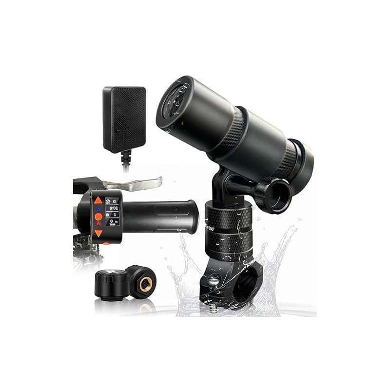 VSYSTO Dashcam Moto, HD 1080P Caméra de Moto Étanche Grand Angle 150° Dashcam de Sport, Caméra de vélo Caméra pour Casque, WiFi,