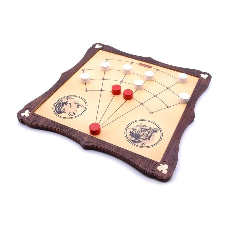 Brimtoy Lambs and Tigers Jeu de société traditionnel en bois