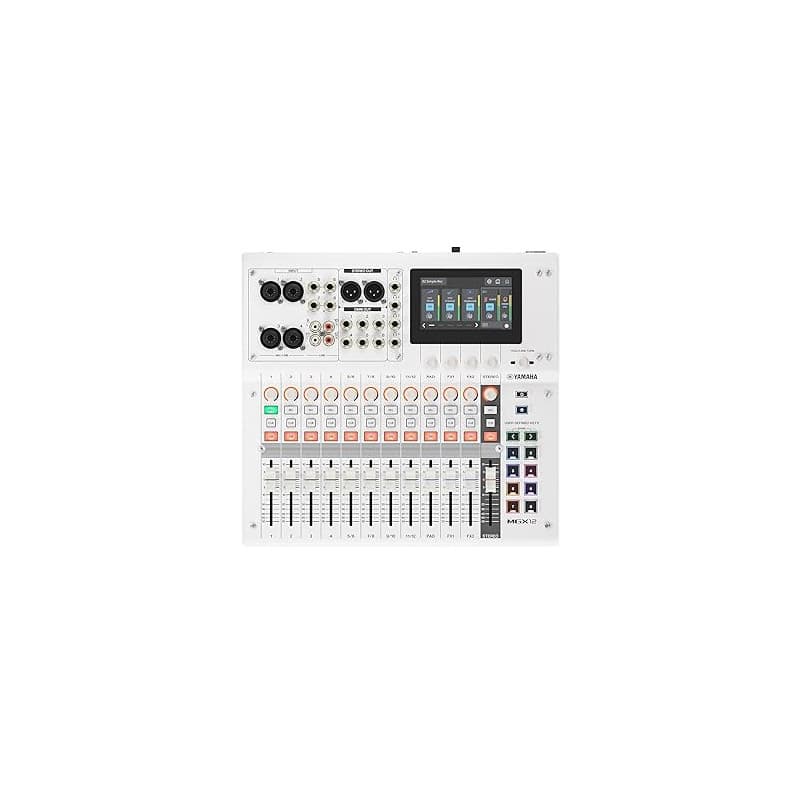 YAMAHA MGX12 Console de Mixage Numérique avec LCD Tactile, Bluetooth, Blanc | Console Compacte avec Double USB, Enregistrement M
