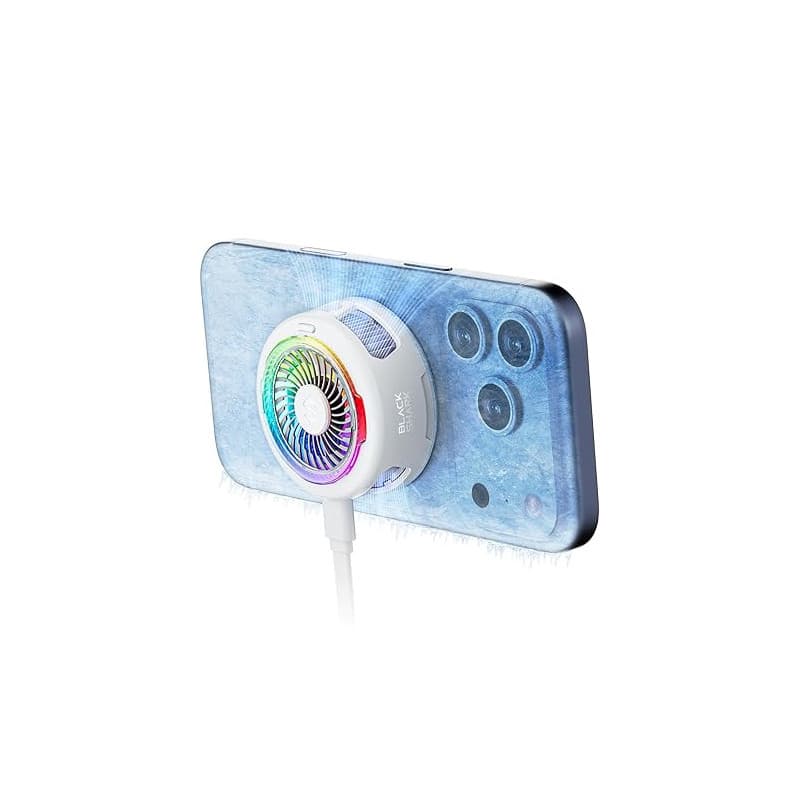 Black Shark FunCooler 6 Refroidisseur Telephone Magnétique, ventilateur telephone portable avec éclairage RGB, Contrôlable via A