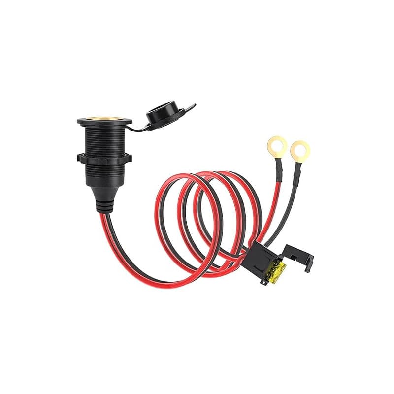 Dongge Prises Allume-Cigare puissance élevée Prise DC fixable Imperméable Marine Grade étanche pour Bateau Moto Voiture Câble de