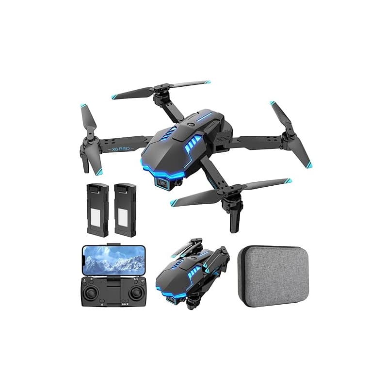 Drone avec Caméra 1080P pour Enfants et Adultes RC Quadricoptère avec Moteur Sans Balais 30mins Longue Durée Vol, Jouets Cadeaux