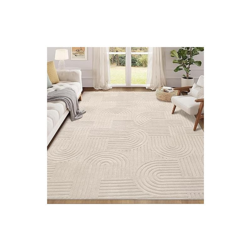 Enyhom Tapis Salon Moelleux 160 x 230 cm, Extra Epais Tapis Chambre Antidérapant Lavable en Machine,Ne Perd Pas Ses Poils, Grand