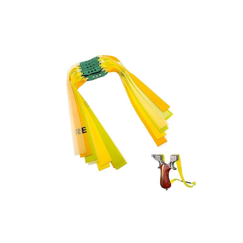 LIUYIDM 8 Pièces Lance Pierre,Elastique Lance Pierre Adulte Puissant Chasse Accessoires,Fronde de Chasse Puissante,Élastiques de