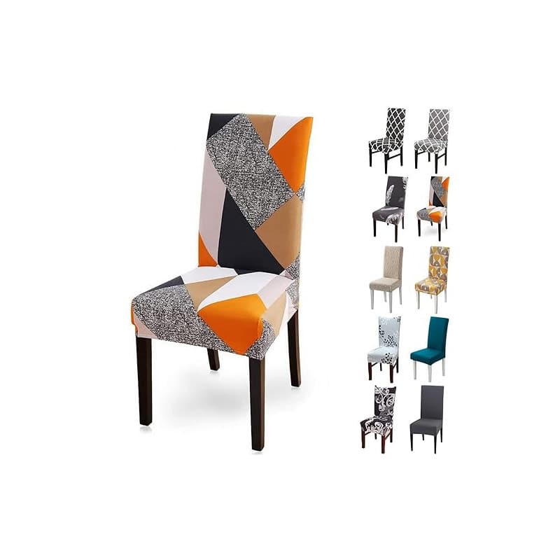 Layack Housse de Chaise Extensible, Lot de 6 Housses Amovibles et Lavables pour Cuisine et Salle à Manger, Respirantes, Douce et