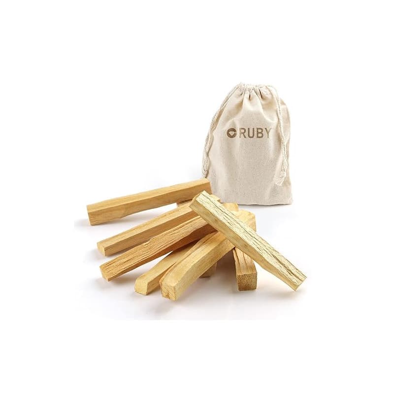 RUBY - Encens Naturel Palo Santo XL Bois de Rose véritable sacré Naturel du Pérou à brûler (50g)