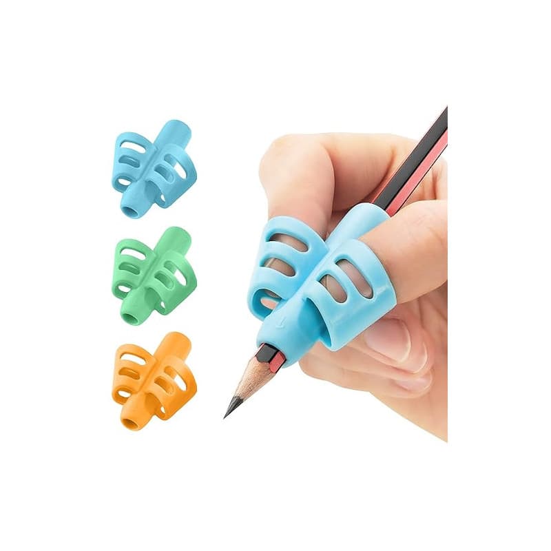 Stylo Lot de 3 Grippies Aide écriture, Guide Doigt Ecriture Enfant - Pencil Grips for Kids Ergonomique Aide Ecriture Pour Enfant
