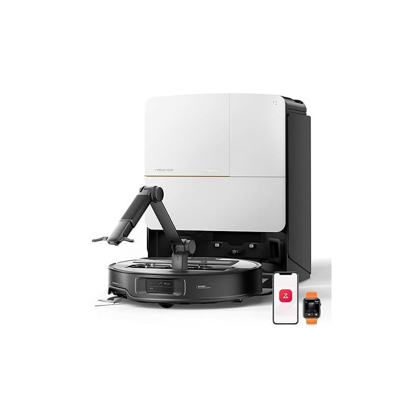 roborock Saros Z70 Robot Aspirateur 22 000Pa, Bras Mécanique OmniGrip, Châssis AdaptiLift, FlexiArm Riser, Système Autonome Star