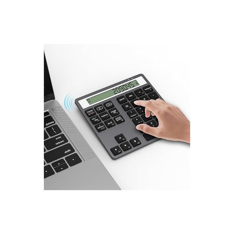 2 en 1 Pavé Numérique Bluetooth avec Calculatrice – Clavier Numérique sans Fil Bluetooth & 2,4GHz pour Ordinateur Portable/PC 34