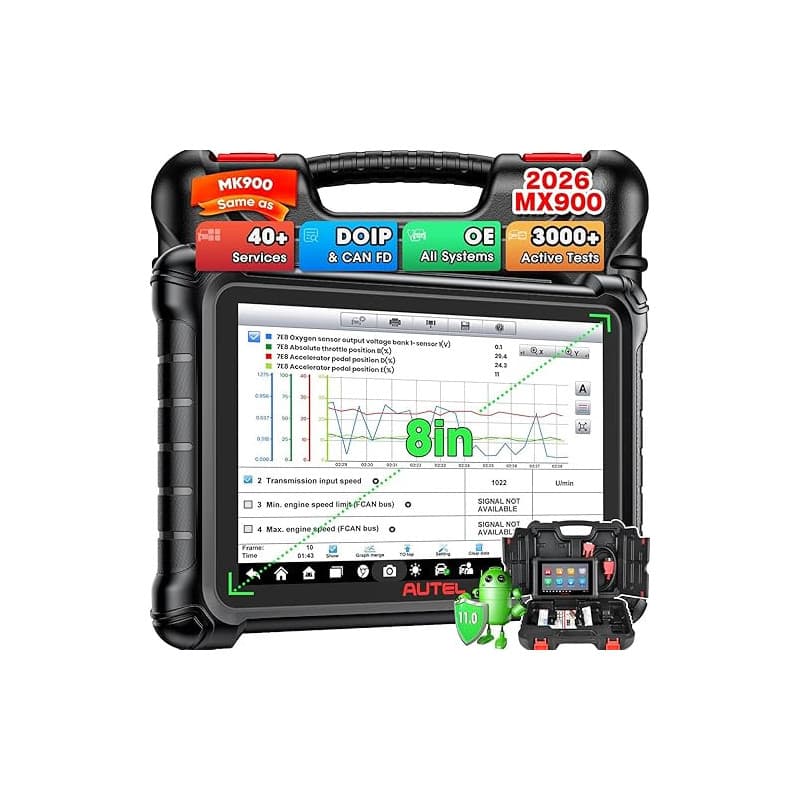 Autel Scanner MaxiCheck MX900 Diagnostic Auto, 2026 Bidirectionnel Identique à MaxiCOM MK900 MK900BT, Ver Supérieures à MK808BT