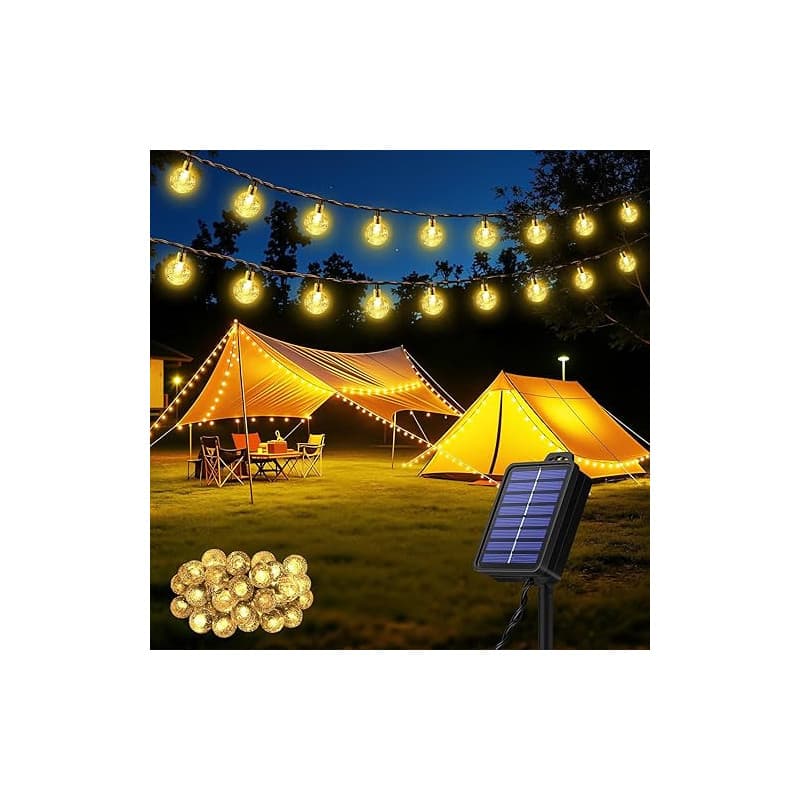Guirlande Lumineuse Exterieure,8.1M 30 LED Guirlande Solaire Exterieur,8 Modes IP65 Étanche Lumiere Solaire Exterieur,Guirlande