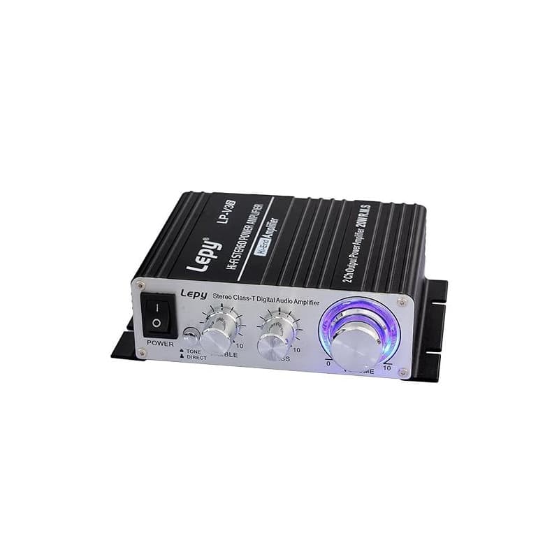 Lepy LP-V3S-Black Amplificateur Numérique 25 Wx2 pour PC/MP3/Portable Noir