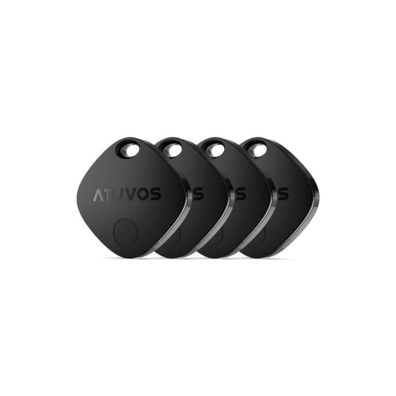 ATUVOS Air Tag Traceur Lot de 4, Fonctionne avec l’app Localiser Apple (Uniquement iOS), Localisateurs D’Objets Bluetooth pour V