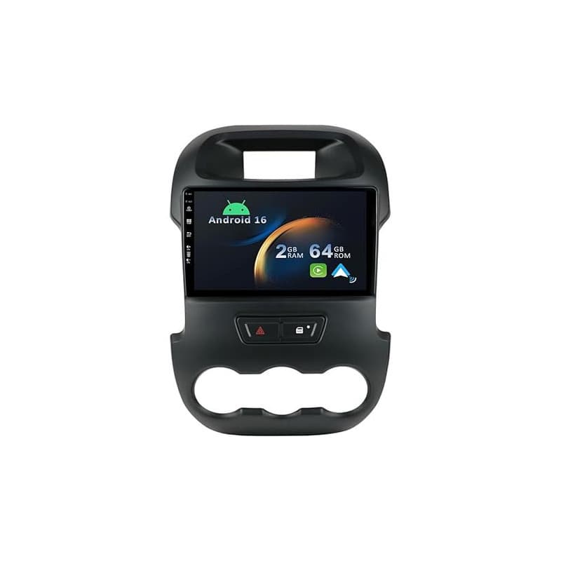 YUNTX 【2+64G】 Android 15 Radio avec Navigation pour Ford Ranger 2011-2016: Caméra Arrière Gratuite-9 Pouce Écran Tactile-Dab/Car