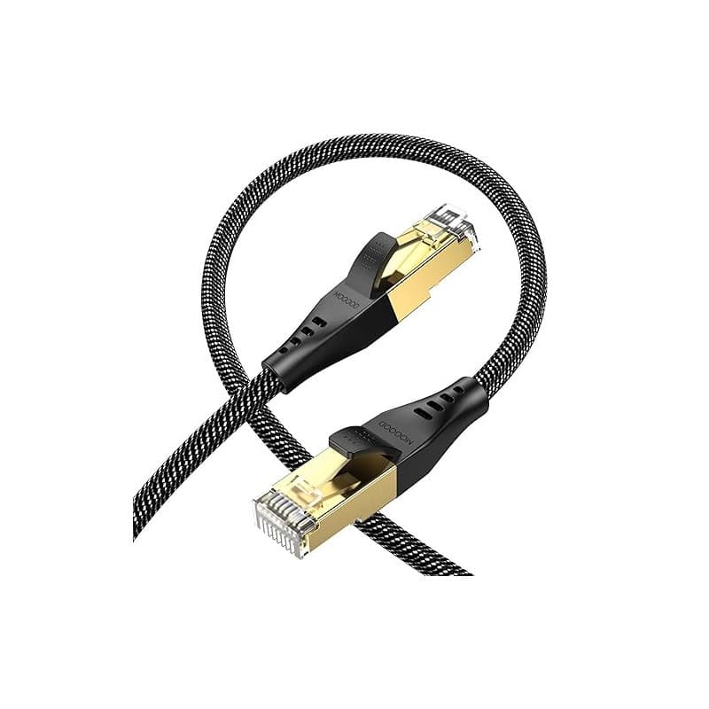 MOGOOD Cat 8 Câble Ethernet 2M, Cable Réseau Haute Performance 40Gbps 2000MHz, Bornier Internet Gigabit RJ45 Haute Vitesse Compa