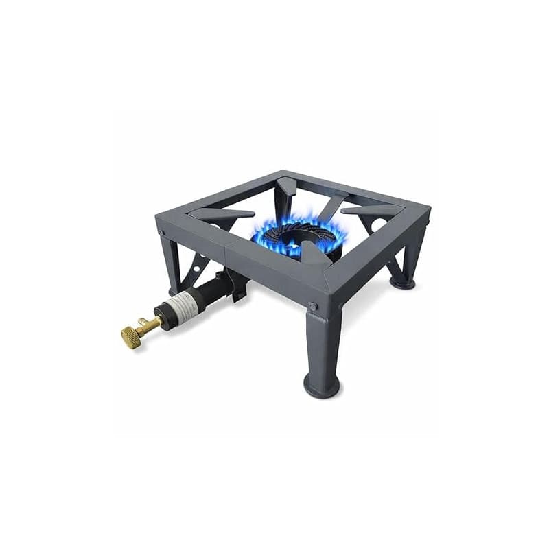 INTEC - Réchaud à gaz 7500W Professionnel Charge 200Kg Tout Fonte 4 Pieds renforcés - Réchaud Pro Marché Cuisson Confiture, Pael