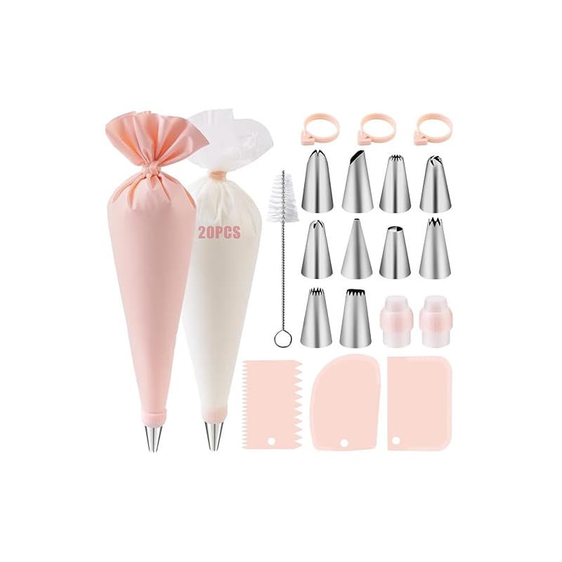 Nifogo Poche a Douille Patisserie 40 Pcs, Douille Patisserie, Kit Patisserie, Accessoire Patisserie, Ustensiles à Pâtisserie