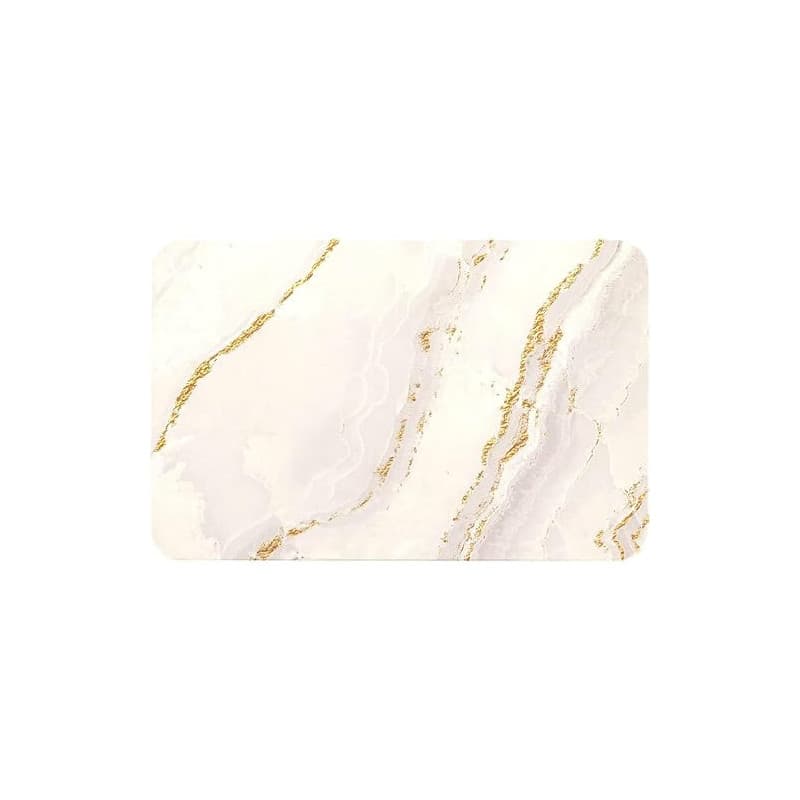 Tendance - Tapis Diatomite 39x60 cm - Marbre - Salle de Bain - Tapis
