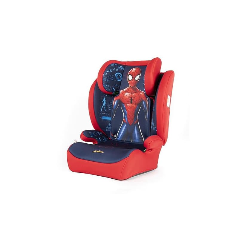 Tataway Marvel Spiderman i-Size, siège auto pour enfant 15-36 kg (3,5-12 ans), 100-150 cm, groupe 2/3, s'installe avec une ceint