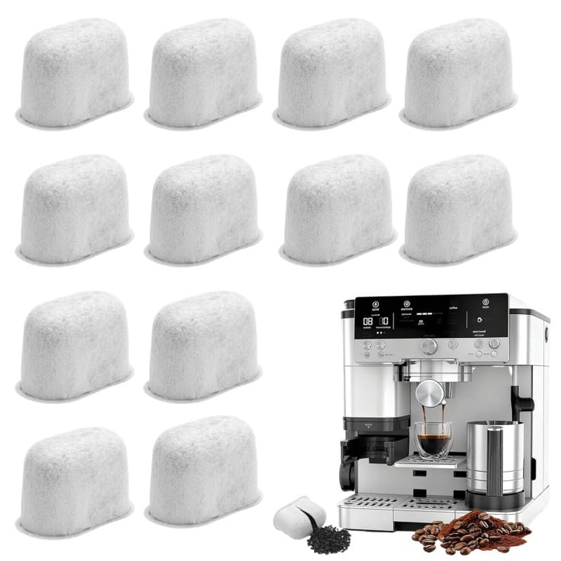 12 Pièces Filtres à Café pour Ninja Luxe Café Accessories, Charbon Actif Filtre à Eau de Rechange Absorbe Efficacement les Impur