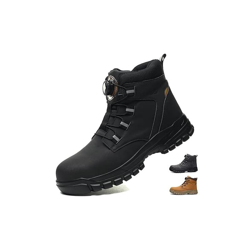 COOU Chaussures de Sécurité Hommes Femmes Imperméable Basket de Securite Légère Confortable Antidérapant Bottines de Travail Emb