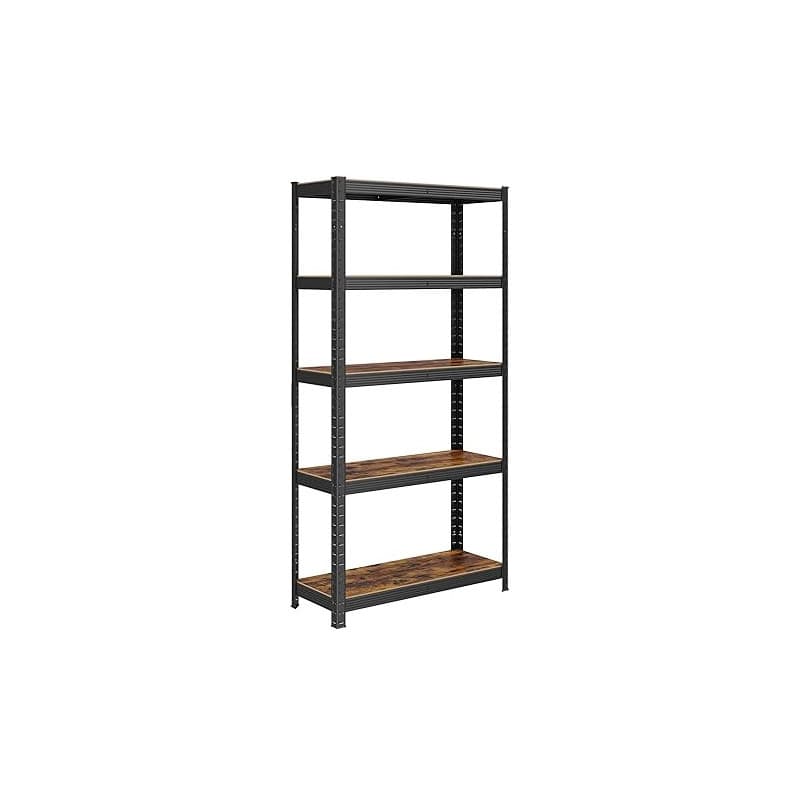 SONGMICS Étagère de Rangement à 5 Niveaux, 30 x 75 x 150 cm, Capacité 650 kg, Planches Réglables, Style Industriel, pour Cuisine