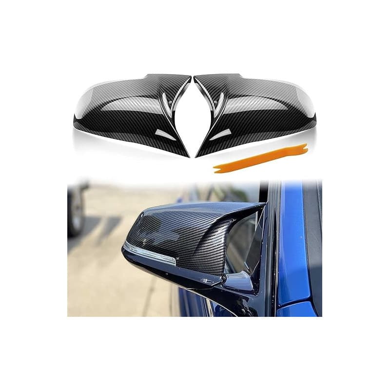 Coque de rétroviseur de voiture compatible for BMW Série 1 F20 F21/2 F22 F23 F87/3 F30 F31 F34/4 F32 F33 F36/i3 I01/X1 E84,Capuc