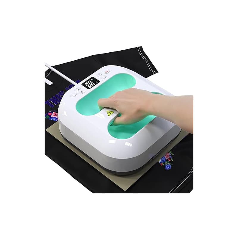 Presse à Chaud Textile 22.8cmx22.8cm/9"x9" Portable LED Presse Chauffante avec Minuterie, Chauffage Rapide&Arrêt Automatique DIY