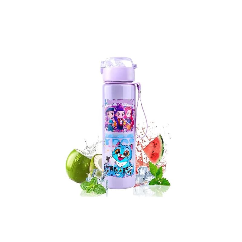 Techpinmin 750ml Gourde avec Paille, Bouteille d'eau Anti-fuite, Water Bottle convient pour l'apprentissage, les activités de pl