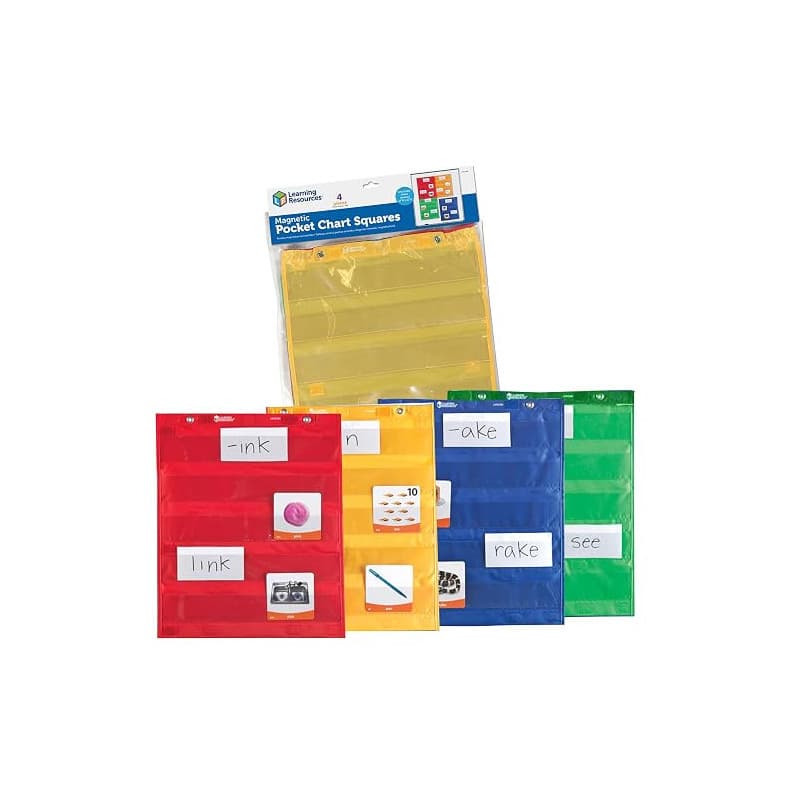 Learning Resources Tableaux Carrés pour Tableau à Poches (Jeu de 4)