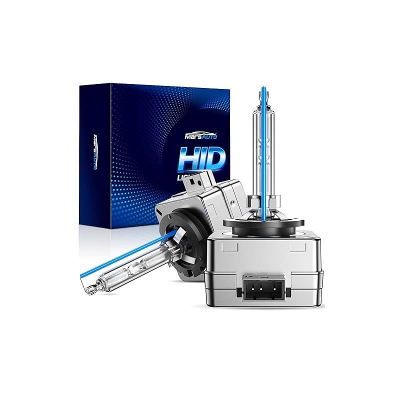 Marsauto D1S Xenon Ampoules, 35W 6000K 800% Distance d'éclairage, Ampoule Xenon D1S HID Bulbs 2pcs