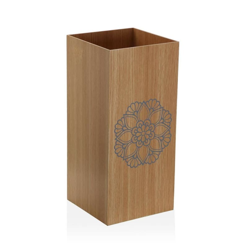 Porte-Parapluie Versa Mandala Marron Bois MDF (22 x 48 x 22 cm)