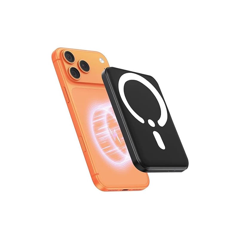 Batterie Externe Magnétique, Power Bank 10000mAh Compatible avec Mag-Safe, 20W Banque de Puissance à Charge Rapide Chargeur Indu