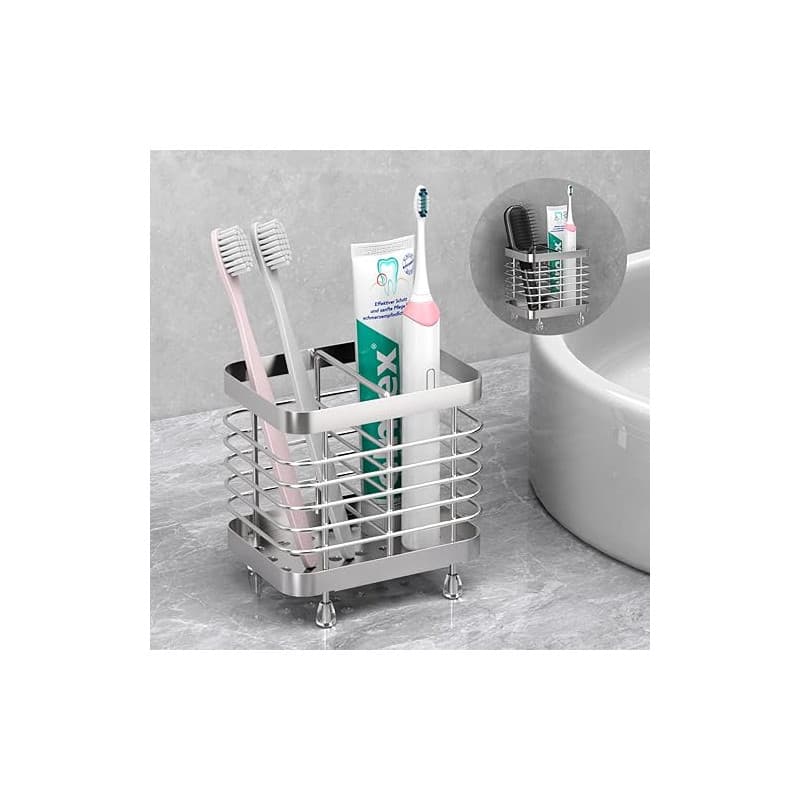 Luxspire Porte-Brosse à Dents Électrique, Support de Brosse à Dents Mural avec Trous de Drainage, Rangement Brosse à Dents en Ac