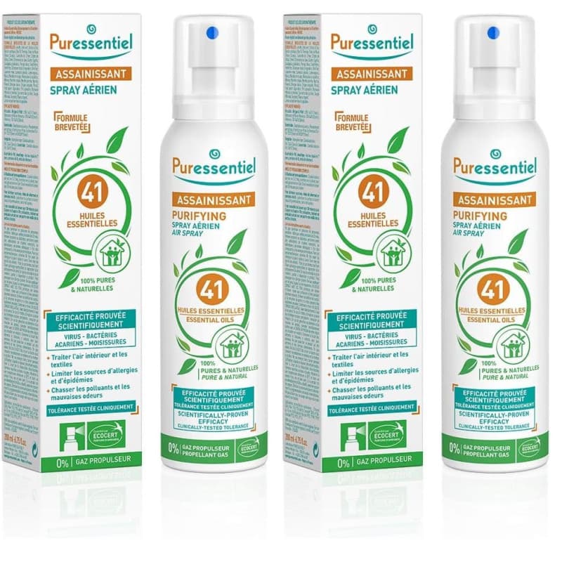 Puressentiel - Spray Aérien Assainissant aux 41 Huiles Essentielles - Efficacité prouvée contre les virus, germes et bactéries -